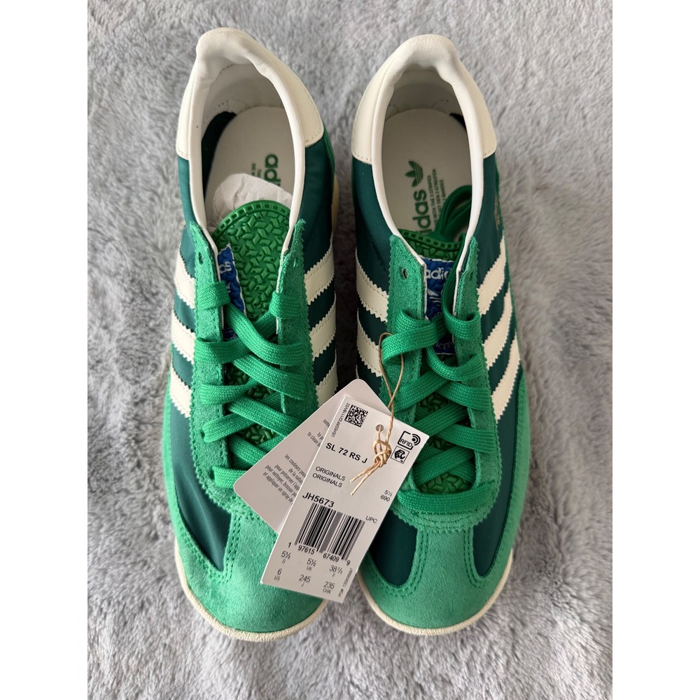 NWT Adidas Originals SL 72 RS J Green White Sneakers JH5673 Low Top Shoes
